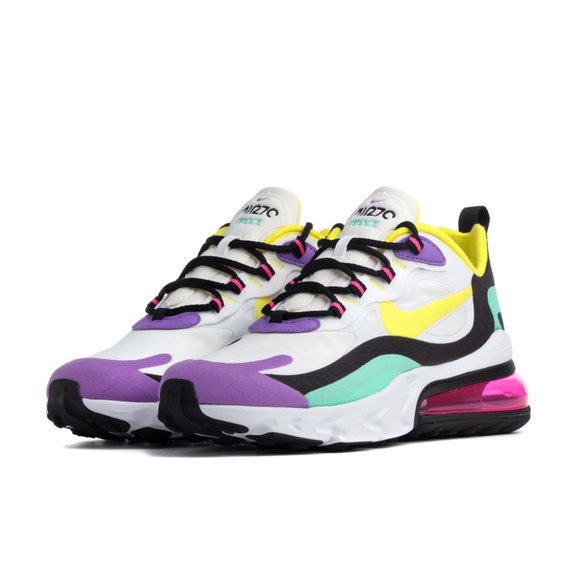 air max 270 react trainers white dynamic yellow black